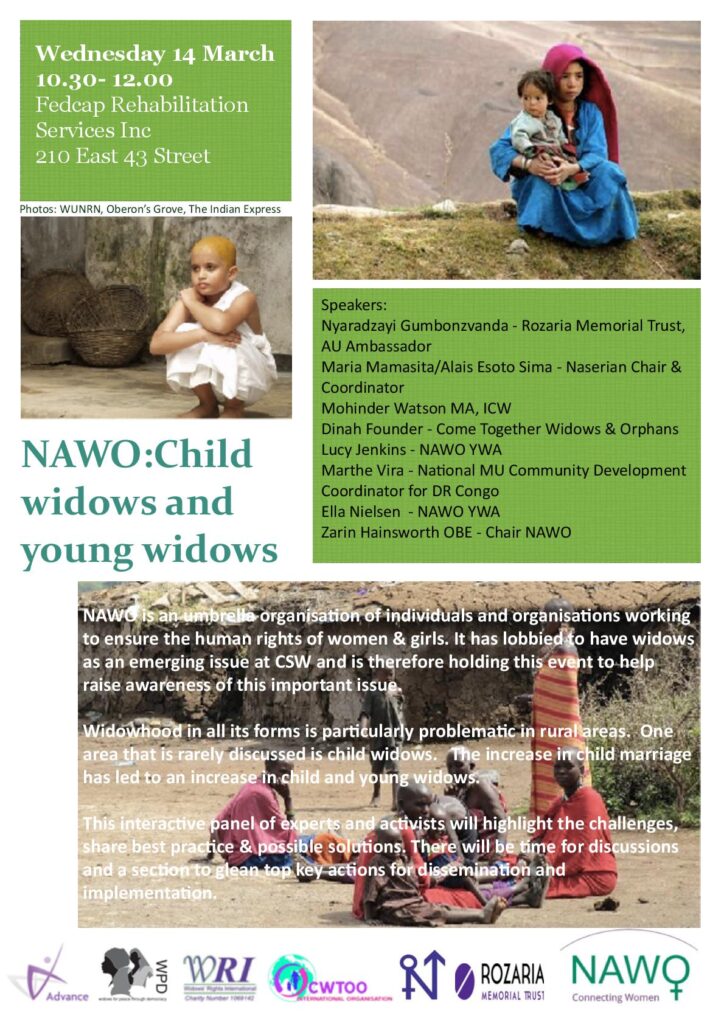 NAWO: Child Widows and Young Widows