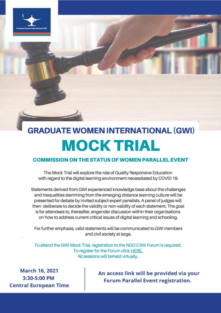 Mock Trial: Commission on the status of women parallel event