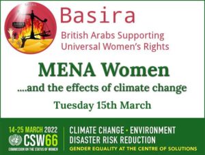 #CSW66 BASIRA MENA women and the effects of climate change