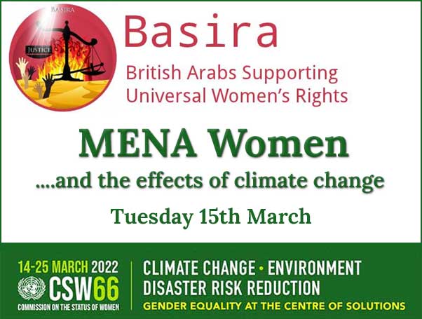 #CSW66 Middle East and North Africa (MENA) women and the effects of climate change