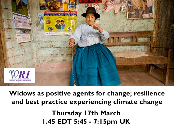 #CSW66 Widows as positive agents for change; resilience and best practice experiencing climate change
