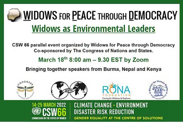 #CSW66 Widows as Environmental Leaders