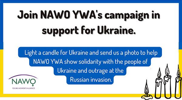 NAWO YWA Light a Candle in support for Ukraine