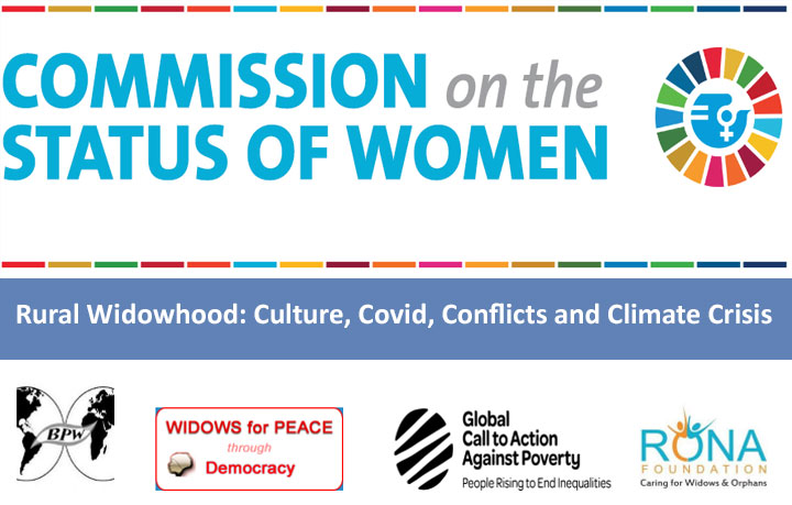 Rural Widowhood: Culture, Covid, Conflicts and Climate Crisis - #CSW67
